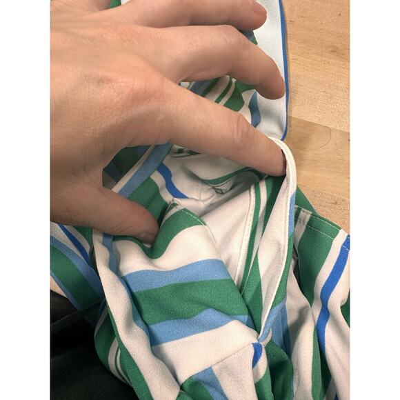 A New Day Women's Striped Sweetheart Neckline Jumpsuit Wide Leg Small - Picture 9 of 10